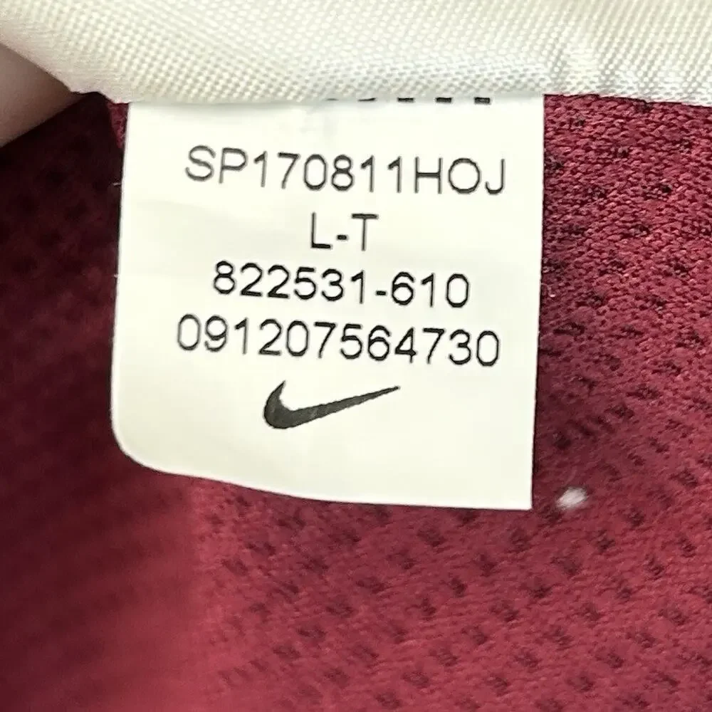 Nike DRI-FIT Athletic Basketball Warm Up Jacket Women's Large Tall Red Full Zip